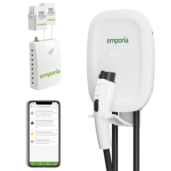 Emporia Level 2 EV Charger with Load Management (White)