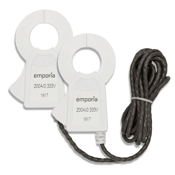 Pair of Thin Profile 200A Spring Clamp Sensors for Emporia Vue: Gen 2