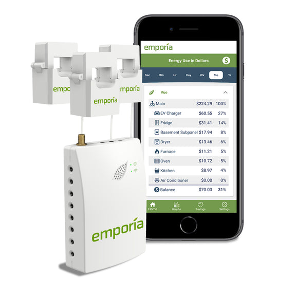 Emporia Vue: Energy Monitor 3-PHASE Whole Home (Gen 2)