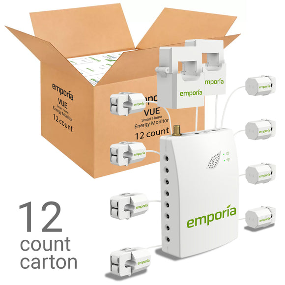 Emporia Vue: Energy Monitor with 8 Sensors (Gen 2) Carton of 12